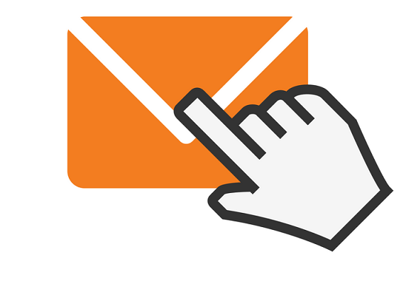 Hand Cursor clicking an unopened email