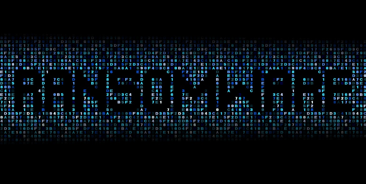 Ransomware dark blue logo