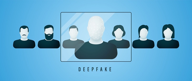 Selection of faceless animated characters with "Deepfake" written below