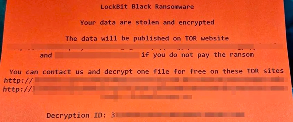 LockBit ransom note