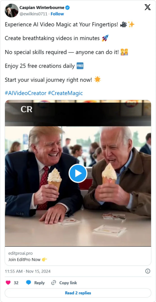 Fake EditPro Advertisement: A Deepfake Trap for Malware Distribution