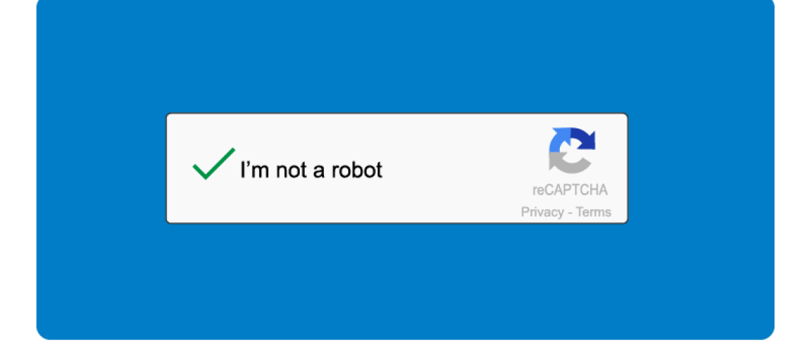 reCAPTCHA checkbox saying "I'm not a robot"