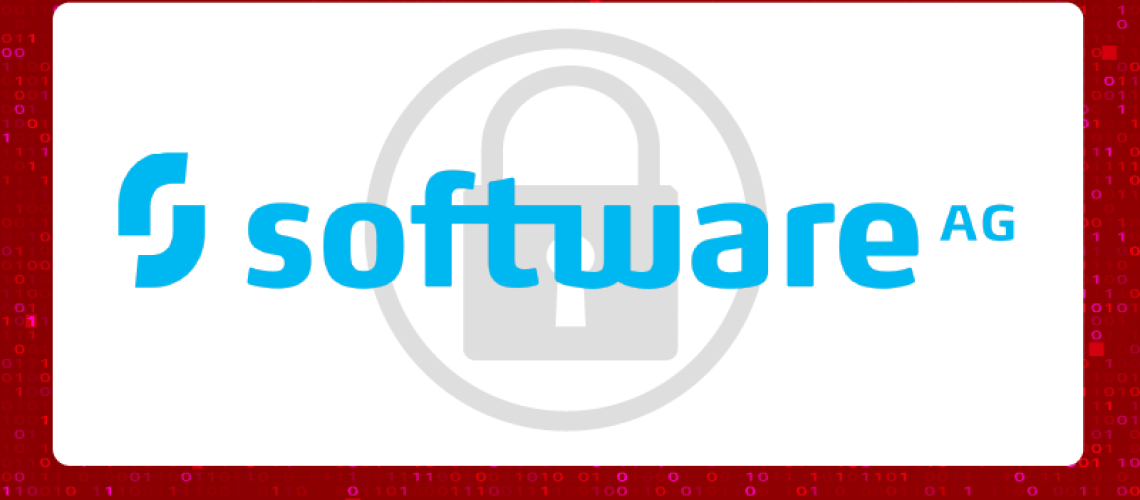 Software AG logo with padlock behind
